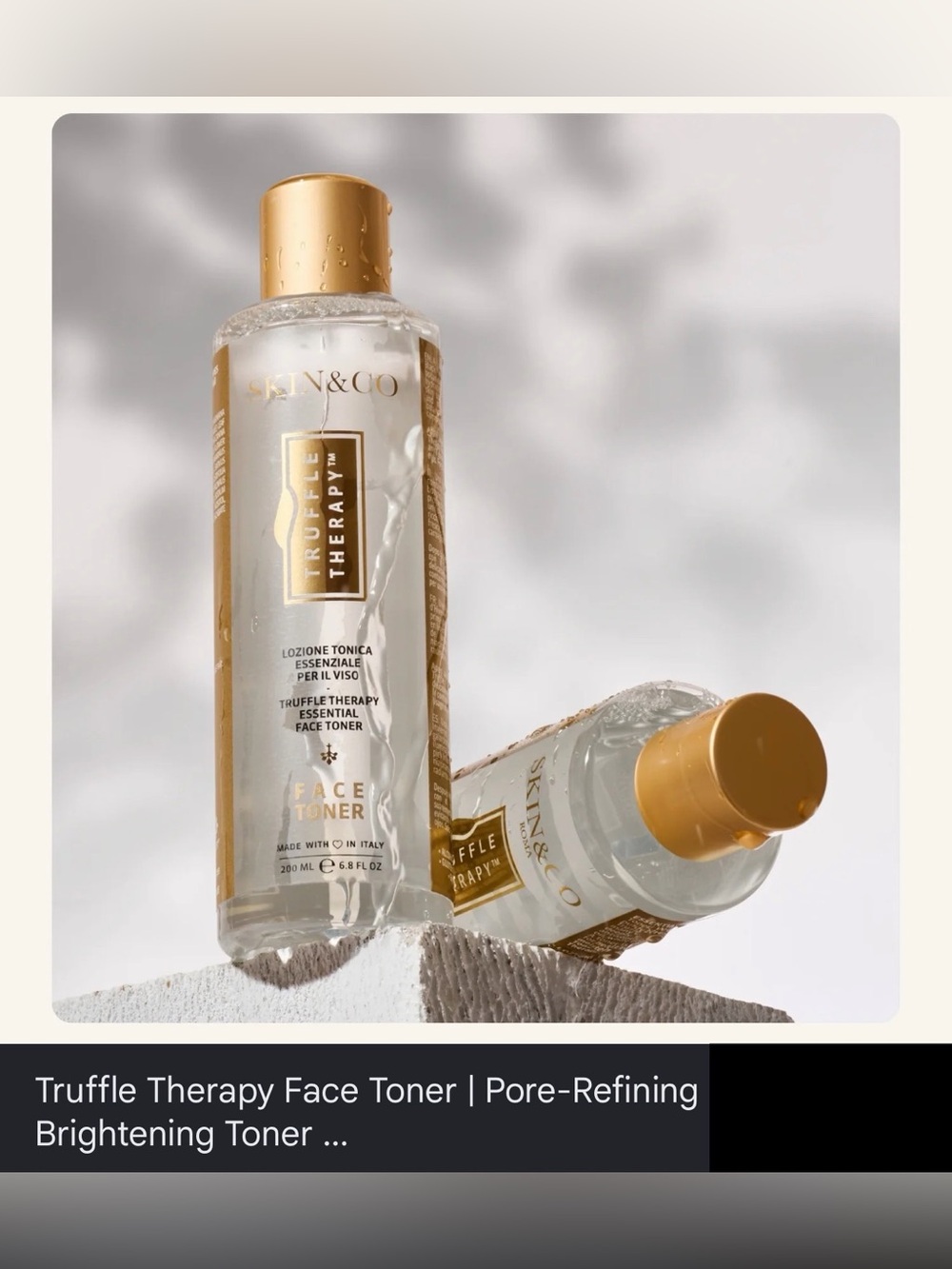 NWT SKIN & CO TRUFFLE THERAPY FACE TONER
Tone. Refine. 200 ML | 6.8 FL OZ, NWT